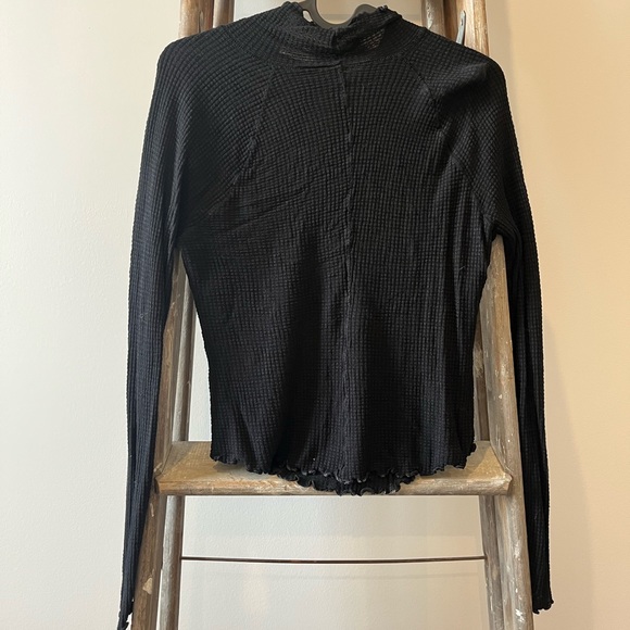 FREE PEOPLE | Make It Easy Thermal Turtleneck | Black - Picture 9 of 9
